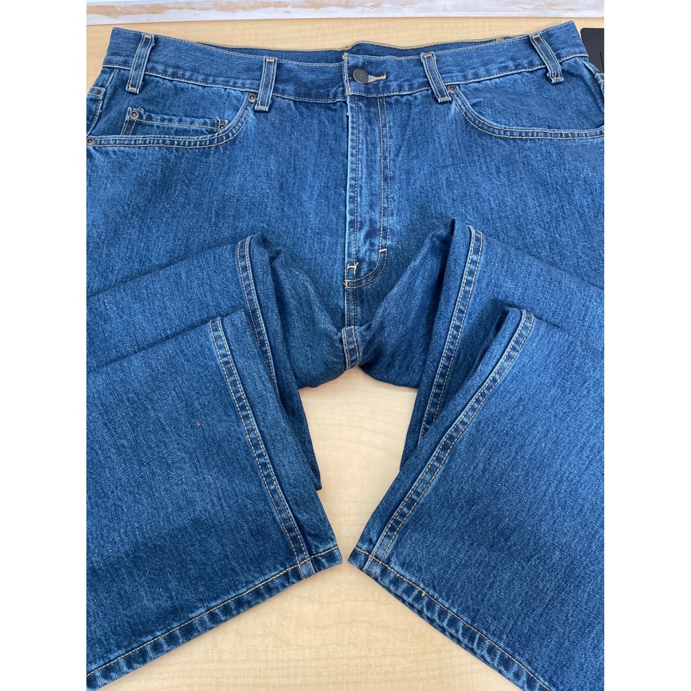 Kirkland Signature Mens Jeans 38x32 Medium Wash Blue Straight Leg 1230038